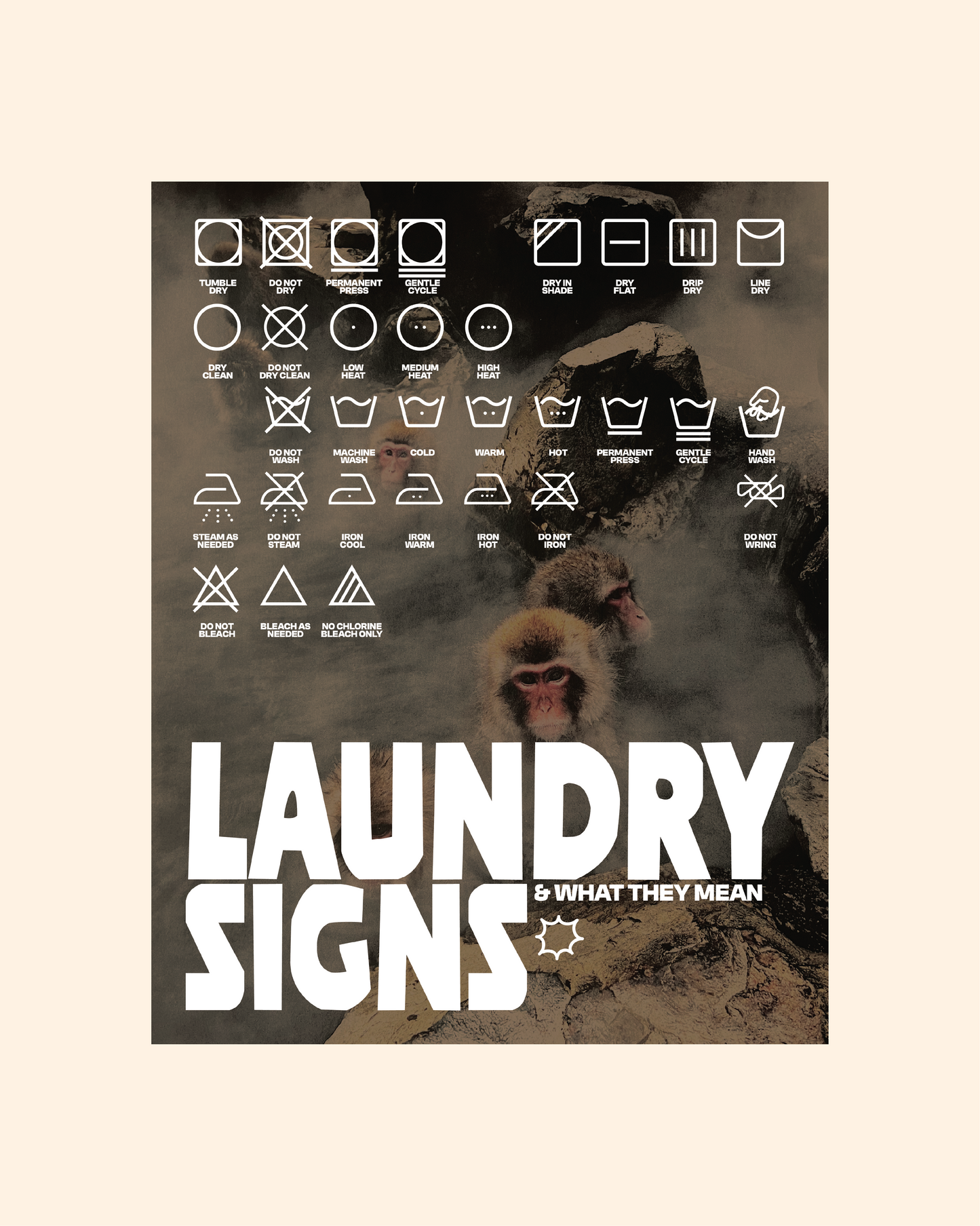 LAUNDRY POSTER 11x14